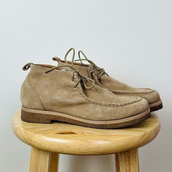 Mari Giudicelli Moccasin Suede Lace Up Boot - Picture 1 of 11
